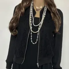 INGNI イング　♡大人気花柄レースデザインブラックアウター