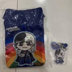 原宿フェスティバル かちょー キャラクターポーチ キーリングホルダー