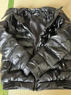 ブラックダウンジャケット フード付きSALE