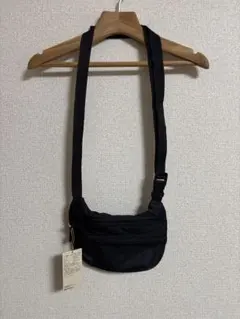 【無印良品】新品 撥水 リップストップ ミニショルダーバッグ 黒のサムネイル