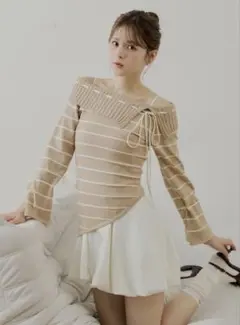 新品未使用タグ付き【Chico】♡ワンショルニット+バルーンワンピースセット♡