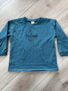 petit main 飛行機刺繍 長袖Tシャツ 110