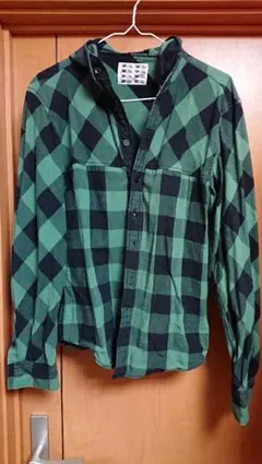 チェック フード付き シャツ 最終値下げ