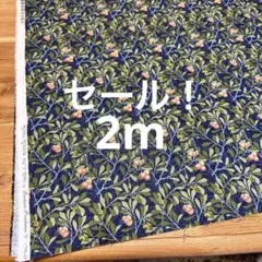 セール！2m moda生地ウィリアムモリス　アビュータス　紺