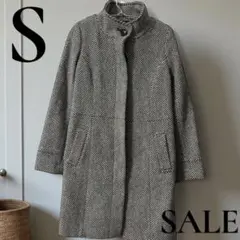 「即日発送」S natural beauty白黒チェック柄ハイネックロングコート