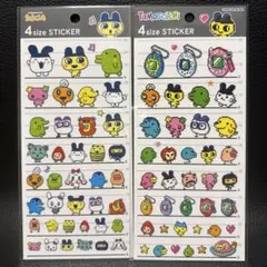 正規品　たまごっち4サイズステッカー　シール　2枚セット