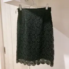 ユニクロ　レースタイトスカート　ブラック