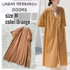 アーバンリサーチドアーズ コットンボイルロールアップハーフスリーブワンピース M