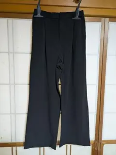 【しまむら】【CLOSSHI】L カジュアルパンツ 黒 ゴムウエスト