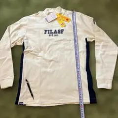 新品Lサイズ フィラゴルフメンズUVカット裏表マイクロフリース保温モックネック