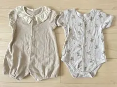ベビー  半袖 カバーオール 女の子 2枚セット80cm まとめ売り