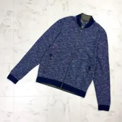 美品 TED BAKER フルジップニットブルゾン 紺 サイズ3*OD689のサムネイル