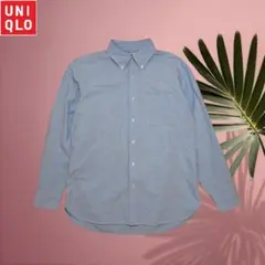 ユニクロ　オックスフォードシャツ　Ｌサイズ　ブルー　ボタンダウン