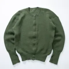 スウェーデン軍　ジップアップセーター　ニット　カーディガン　グリーン
