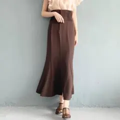 COCODEAL ニットコルセットマーメイドスカート(ブラウン)2