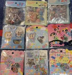 おはじきシール　コットンシール　パワパフ　エンジェルブルー　ドラえもんまとめ売り