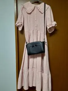 青木美沙子　しまむら　ギンガムワンピース　(希望者におまけアリ)