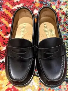 familiar ファミリア 牛革 ブラック フォーマルシューズ 15cm