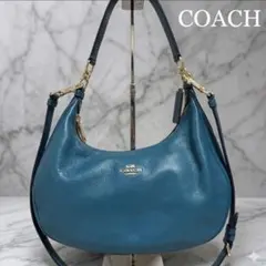 希少カラー COACH コーチ ホーボー ワンショルダーバッグ スエード