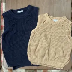 グローバルワーク　ニットベスト2枚セット