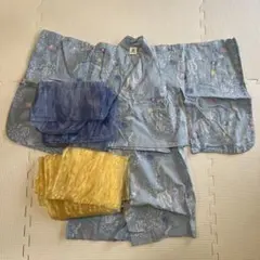 ワンピースにもなる セパレート浴衣 帯2本セット