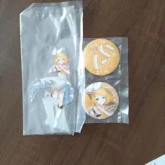 プロセカセガラッキーくじvol.6鏡音リン アクスタ、缶バの2点セット