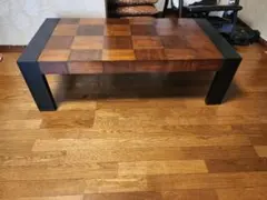 木製 ローテーブル 120cm 市松模様 センターテーブル 和モダン 木製 ローテーブル 120cm 市松模様 センターテーブル 和モダン - メルカリ