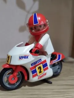 【Playmobil プレイモービル】バイクレーサー　　希少品