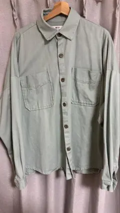 WEGO グリーン 長袖シャツ コットン