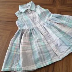 【使用1回】ラルフローレン/ベイビー6ヶ月/チェック柄/ワンピース/パステル