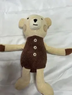 ラムリース】ゾウ ぬいぐるみ パイル生地 ベージュ 俣野温子