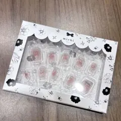 michi ネイルチップ グラデーションピンク 10個入り