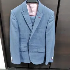 タカキュー　青 ストライプ ビジネススーツ 2つボタン