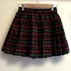 CLOSE.UP 赤×黒チェック プリーツスカートのサムネイル