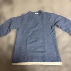 GLOBAL WORK 青 ニットセーター L