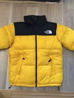 THE NORTH FACE ヌプシ ダウンジャケット イエロー ブラック Lのサムネイル