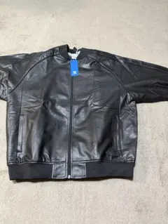 新品 アディダス SST フェイクレザー トラックトップ ブラック XL