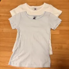 プチバトー 半袖　肌着 100 4ans 104cm アンダーウェア　インナー白