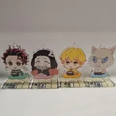 鬼滅の刃 　炭治郎&禰豆子&善逸&伊之助のアクリルスタンドキーホルダーセット