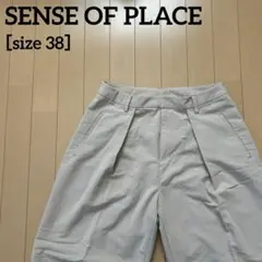 SENSE OF PLACE レディース チノパン 38 ワイド タック