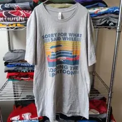 00sXLユニセアメリカ製古着メンズヴィンテージ船海グレーtシャツUSA直輸入