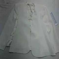 ?ZARAザラ　ZW COLLECTION ケープ ホワイト系ジャケットSサイズ