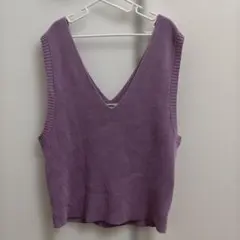 MURUA ニットタンクトップ パープル Fサイズのサムネイル