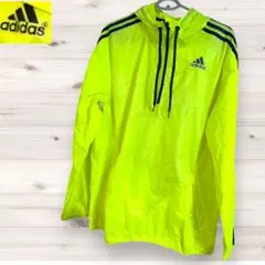 13-14 vintage adidas 蛍光 yellow アノラックパーカー