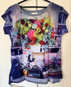 Paul Smithグラフィックフラワー総柄プリント Tシャツ カットソーのサムネイル
