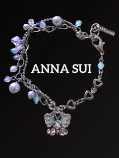 ANNA SUI アナスイ バタフライ ハート ブレスレット未使用品 L8のサムネイル
