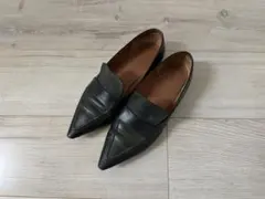 セリーヌ CELINE シューズ レザー ネイビー グリーン 35 22cmのサムネイル