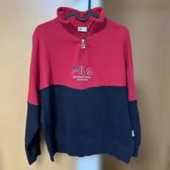 FILA ジッパー付き トレーナー 赤/紺