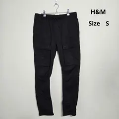 美品　H&M エイチアンドエム メンズ スキニー カーゴパンツ ブラック S