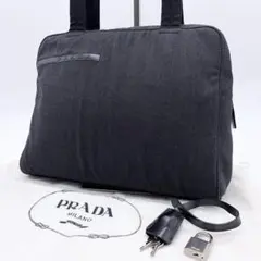 未使用級 PRADA プラダスポーツ ナイロン トートバッグ カデナ グレーのサムネイル